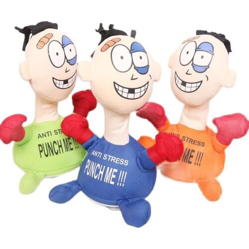 VIP Link for Children Boxing Toys Punch Me Electric Plush Toys Creative Vent Screaming Doll with Simulation Sound Birthday Gifts