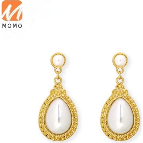 High-End European and American Earrings Personalized and Temperamental Stud Earrings Water Drop All-Match Simple Earrings