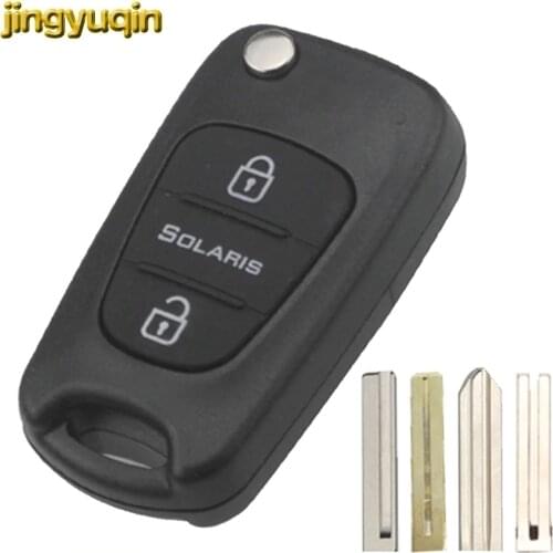 Flip Remote Car Key Shell For Hyundai Solaris Accent Elantra Santa Fe Kia K2 K3 K5 Sorento Sportage Ceed Cerato Rio Morning