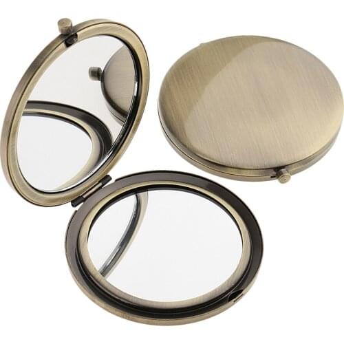 Fashion 2x Portable Mirror Compact Dual Side Makeup Cosmetic Mirrors