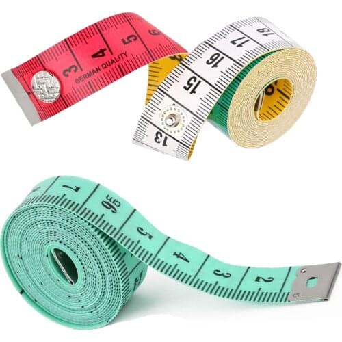 MIUSIE 2 Pcs Measuring Tape, Tape Measure with Snap Button, Tape Measure for Cloth Sewing, Measuring Tape Double Scale