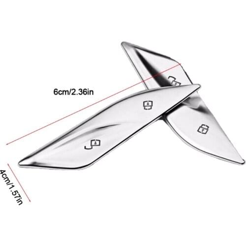 2Pcs Car Handle Door Switch Button Cover Sticker Compatible with 525li 528li 530li Vehicle Interior Decoration QW