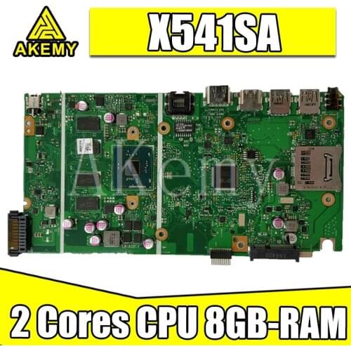 NEW X541SA mainboard REV 2.0 For Asus X541 X541S X541SA laptop motherboard Test ok 2 Cores CPU + 8GB-RAM