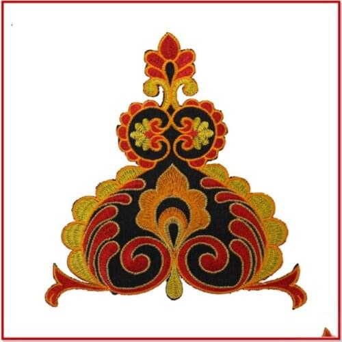 Wholesale 20pcs/lot 25.1*24.5CM Embroidered Sewing Patch For performing costumes Iron-On Stickers for clothes appliques YI14