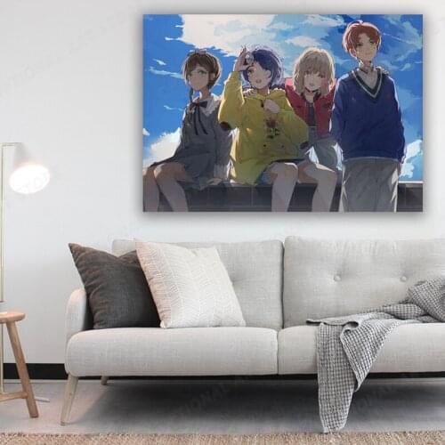 Anime Wonder Egg Priority Poster Canvas Art Poster and Wall Art Picture Print Modern Family Bedroom Decor Posters