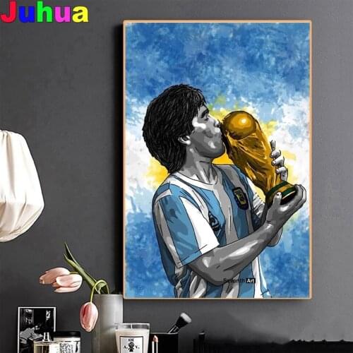 Diego Maradona full drill 5d Diy Diamond Painting football stars Diamond Embroidery diamond Stitch Mosaic Art kids room decor