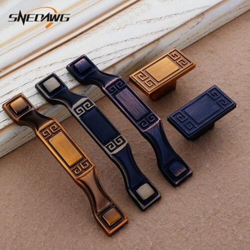 Furniture Handles Wardrobe Door Pulls Zinc Alloy Cabinet Furniture Door Handles 96/128mm Hole Pitch Door Pulls and Knobs