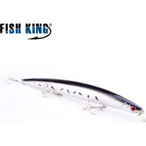 FISH KING Fishing Lure Minnow Hard Bait Wobbler Bass Lure Floating Bass Fishing Accessories 3D Eye Slow Floater Plug Topwater711