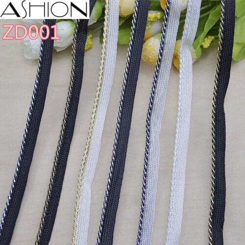 Width 1 cm Gold and silver inlaid lash lace ribbon On the pillow rope belt clothing textiles woven sideband ZD001