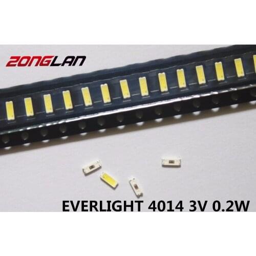 EVERLIGHT 200piece/lot for Maintenance LED LCD TV backlight Article lamp SMD LEDs 3V 4014 60MA Cold white light emitting diode