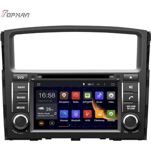 TOPNAVI 7'' Octa Core 4GB RAM Android 6.0 Car Radio Stereo GPS for MITSUBISHI PAJERO V97 2006- Audio DVD Player