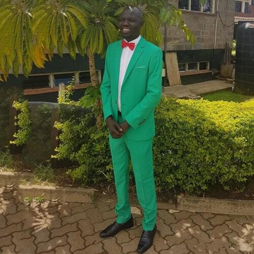 TPSAADE Summer Green Mens Suits Two Pieces Groomsmens Suits For Weddings Nothched Lapel Solid Color Male Tuxedos Prom Suits