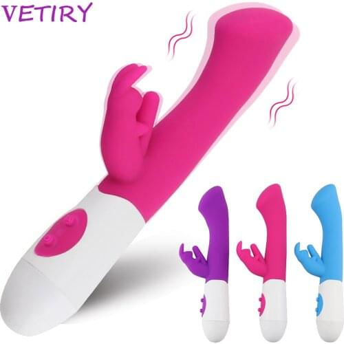 VETIRY Rabbit Vibrator Dildo Vibrator for Women Dual Motor Vagina Clitoris Stimulator G-spot Massage Sex Toys Sex Products