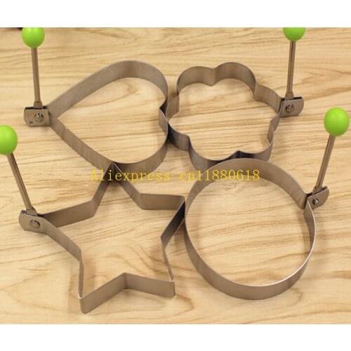 200pcs/lot Fast Shipping DIY Stainless Steel Fried Egg Shaper Pancake Mould Mold Kitchen Cooking Tools