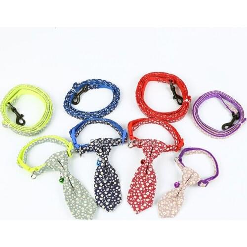 36 Sets/lot Dog Collar with Bow tie and Leash Adjustable Cat Dog Bow Tie Collar Dog Accessories Pet Product