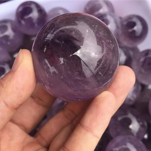 4-5cm Natural Amethyst Ball Polished Globe Massaging Ball Reiki Healing Stone Home Decoration Exquisite Collect Souvenirs