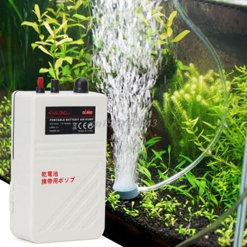 Aquarium Air Pump Single Outlet Silent Fish Tank Battery Operated Oxygen Pump Aerator Compressor 2W S21 Wholesale&DropShip
