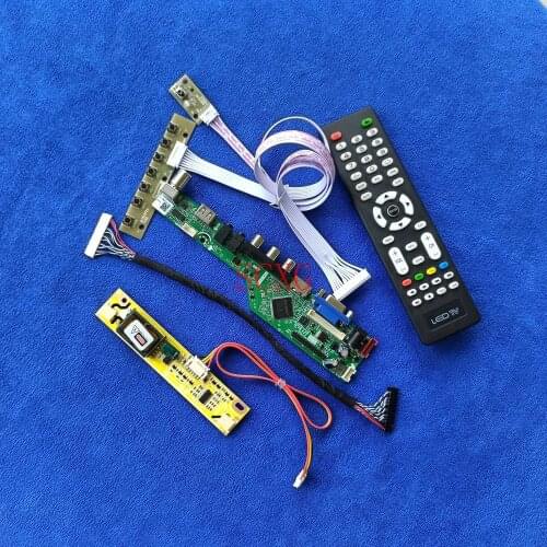Analog USB VGA AV HDMI-compatible 2CCFL Kit LCD matrix controller card Fit CLAA200UA02L/LM200WD1/LTM200KT03 30-Pin LVDS 1600*900