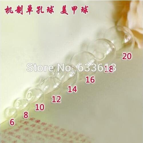 Free ship! B grade 100pcs/lot 8 size 8/10/12/14/16/18/22/24mm Round Shape Glass Bubble Glass Vial Bottle DIY Glass Vial Pendant