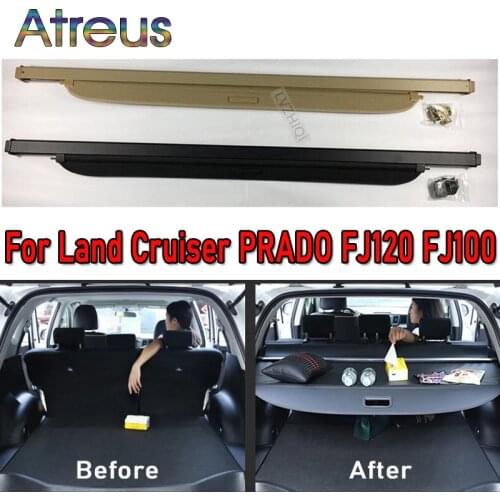 Trunk Parcel Shelf Cover for Toyota Land Cruiser PRADO 120 FJ120 FJ100 LC100 LC120 03-09 Retractable Rear Racks Spacer Curtain