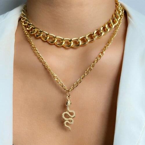 EN 2021 Thin Snake Chain Necklace For Women Fashion Collar Gold Choker Necklaces Party Accessories Minimalist Jewelry