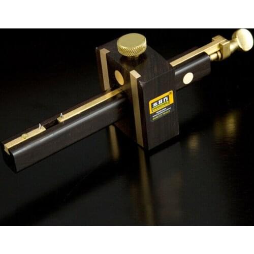 Ebony Deluxe British Marking Gauge with Brass Screw Scriber Carpentry tool W190