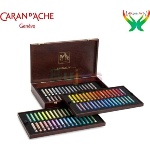 CARAN D'ACHE 96 color concentrated oil painting stick wooden gift box NEOPASTEL series art gift box professional art supplies