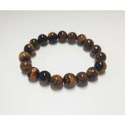 LELX 10mmTiger Eye Buddha Bracelets Elasticity Rope Men Women Bracelet Natural Stone Round Bead Strand Bracelets Dropshipping