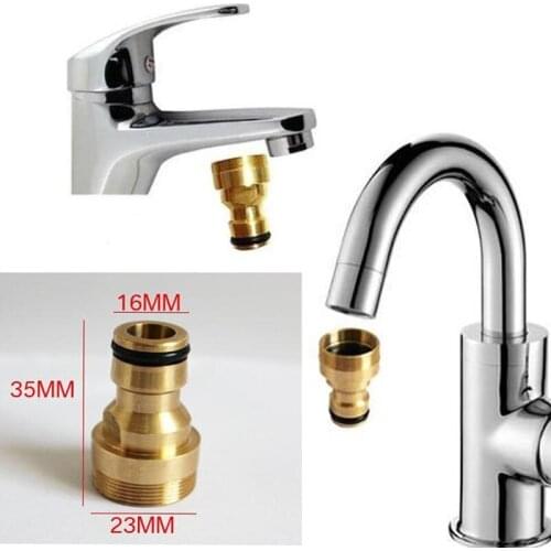 Copper 23mm Hose Quick Connector Brass Threaded Garden Water Connector Tube Fitting Tap Adapter