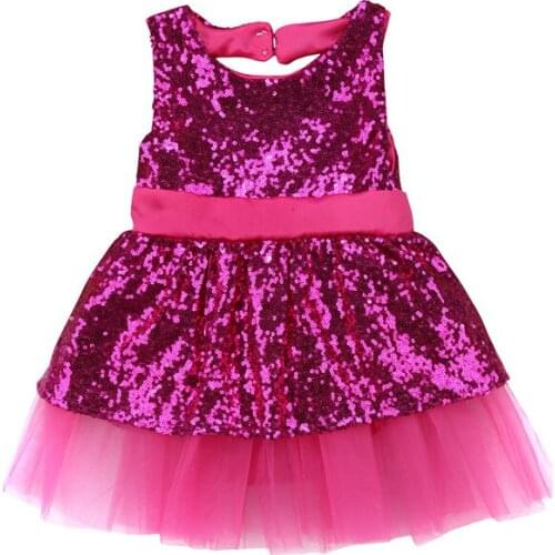 Fashion Sequins Bowknot Dress For Girls Hot Sale Princess Party Dress For Gilrs Gown Formal Bridesmaid Dresses Baby Girl Vestido
