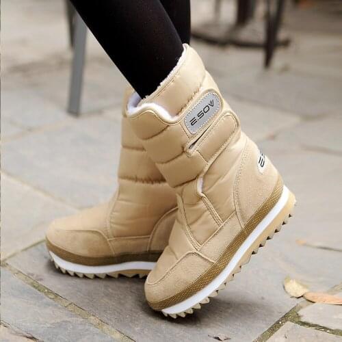 New winter womens boots non-slip, waterproof, thick-soled, warm snow boots, snow shoes, mid-tube boots, womens short boots