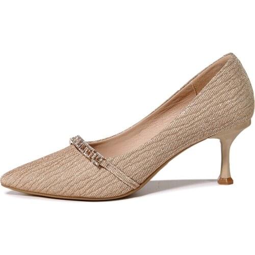 Pointed Stiletto Single Shoes Shallow Mouth Metal Decorative WomenS Shoes Water Platform WomenS Shoes