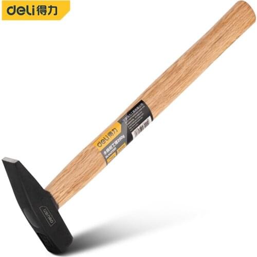 Deli High Quality Durable Construction Metalworking Household Machinist Hammer Wooden Handle Hammer Repair Hand Wood Tools
