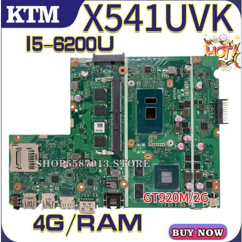 R541U for ASUS X541UV X541UVK A541U X541UJ F541U X541U K541U laptop motherboard mainboard 100% test OK I5-6200U cpu 4G/RAM GT920