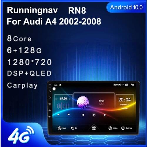 Runningnav For Audi A4 B6 2000-2009 S4 RS4 Android Car Radio Multimedia Video Player Navigation GPS
