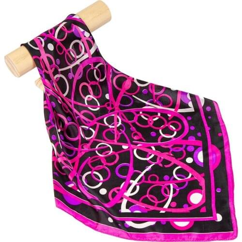 Natural Silk Scarf Women Bandana Female Print Hair Scarf for Women Silk Headband Fashion Womens Square Silk Floral Head Scarf