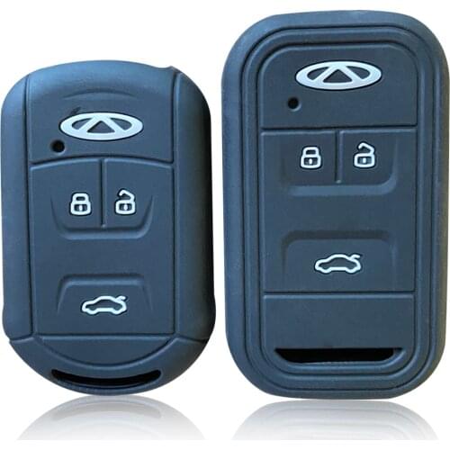 Silicone Key Cover Case Holder for Chery Tiggo 4 7 8 Arrizo Smart Remote Key 3 Button Case Holder Set Car Interior Accessory