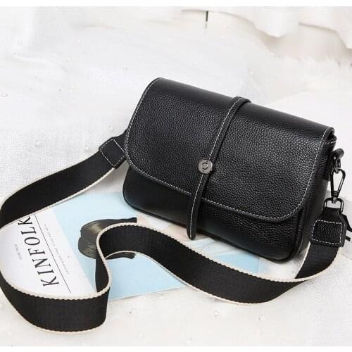 Crossbody Stylish Shoulder Bag Fashion Trend Genuine Bags Simple Texture Womens Bags Cowhide Leather Small Square Bag Messenger