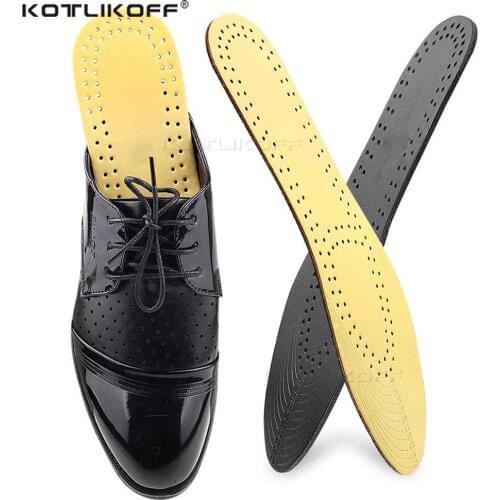Ultra Thin Breathable Deodorant Leather Insoles for Shoes Instantly Absorb Sweat Replacement Inner Soles Shoes Insole Pads Care