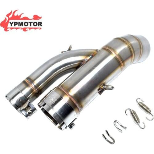 S1000 RR 17-18 Sport Bike Motorcycle 51MM Slip On Middle Link Exhaust Pipe Mid Link Connection Muffler For BMW S1000RR 2017-2018