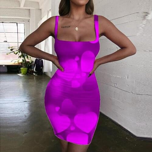 Giyu Brand Love Dress Women Purple Ladies Dresses Graphics Vestido Sexy Psychedelic 3d Print Womens Clothing Plus Size New Boho