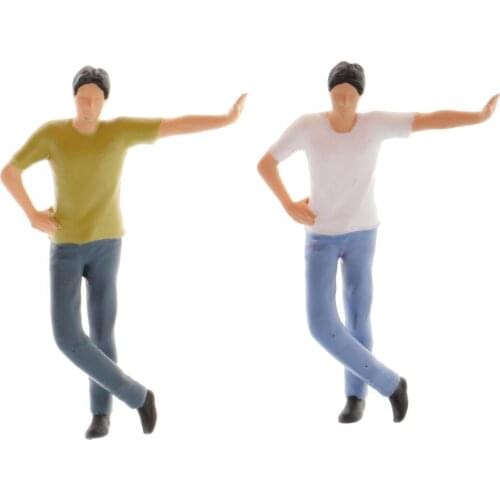 1/64 Scale Miniature Tiny People Model Plastic Hand Printed Scene Figure Building Train Layout Kids Toys