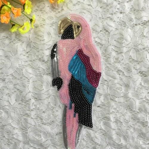 20pcs Birds Sequins Patches Iron On Patch For Clothing parches ropa Cheongsam Jacket Patchwork Dress Skirt Motif Applique Badges