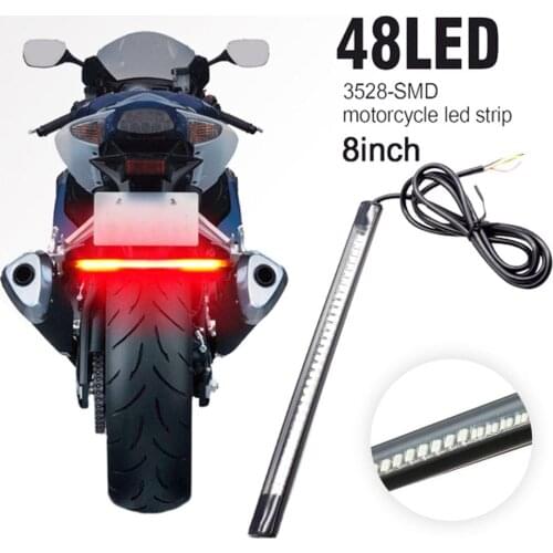 50% HOT SALES!!!Universal Motorcycle LED Rear Tail Brake Stop Turn Signal Strip Light Lamp Bar
