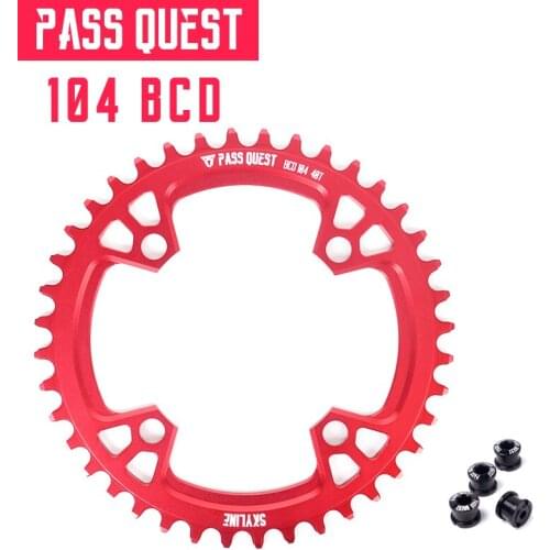 Superlight 104mm BCD 32-40T Chain wheel 4 Paws Red Blcak 7076-T651 Narrow Wide Design Road Bike MTB BMX Chain ring Free Shipping