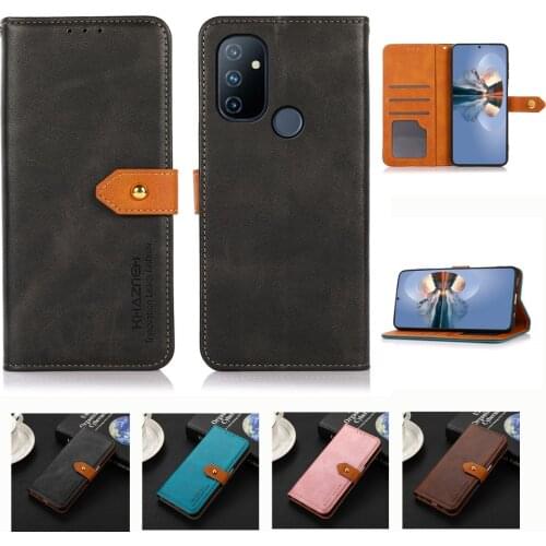 Business Shockproof Case for Oneplus 8 9 Pro 8T Z Nord N10 N100 Coque Solid Color Flip Wallet PU Leather Full Protection Cover