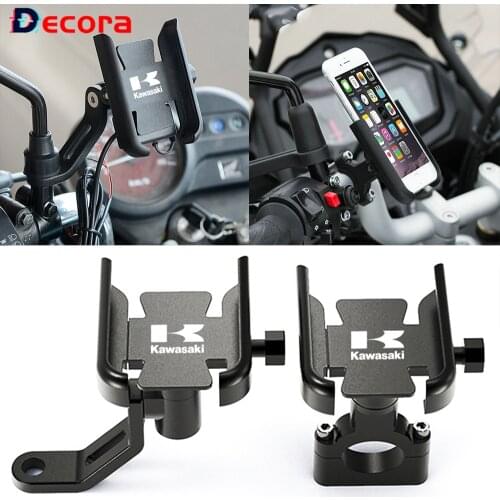 Motorcycle Handlebar Cell Phone Holder GPS Stand Bracket For Kawasaki Z300 Z650 Z750 Z800 Z900 ER-6N ER-6F Versys 650 1000 X300