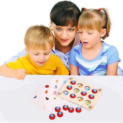 Children Puzzle Wooden Memory Game Chess Concentration Training Cognitive Toy Classic Educational Assemble Toys