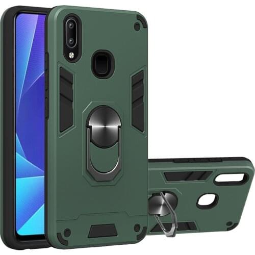 For Vivo Y50 Y95 Y93 Y91 Y91C Y90 Y19 Y17 Y15 Y12 Y11 Y3 Warframe Shockproof Phone Case Armor Magnetic Ring Bracket 2in 1 Bumper