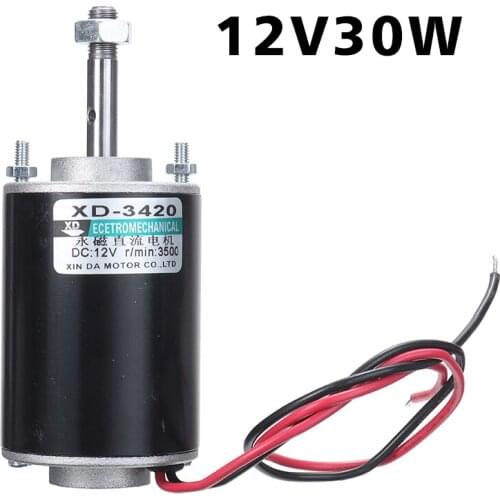 1pc 30W Electric Permanent Magnet Motor CW/CCW DC 12/24V 3000RPM/6000RPM For DIY Generator